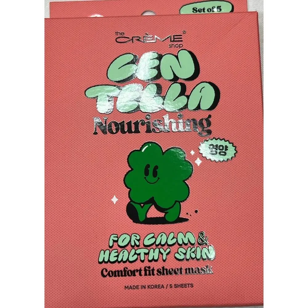 The Crème Shop Gen Teala Green Tea Nourishing Sheet Masks Set of 5 K-Beauty